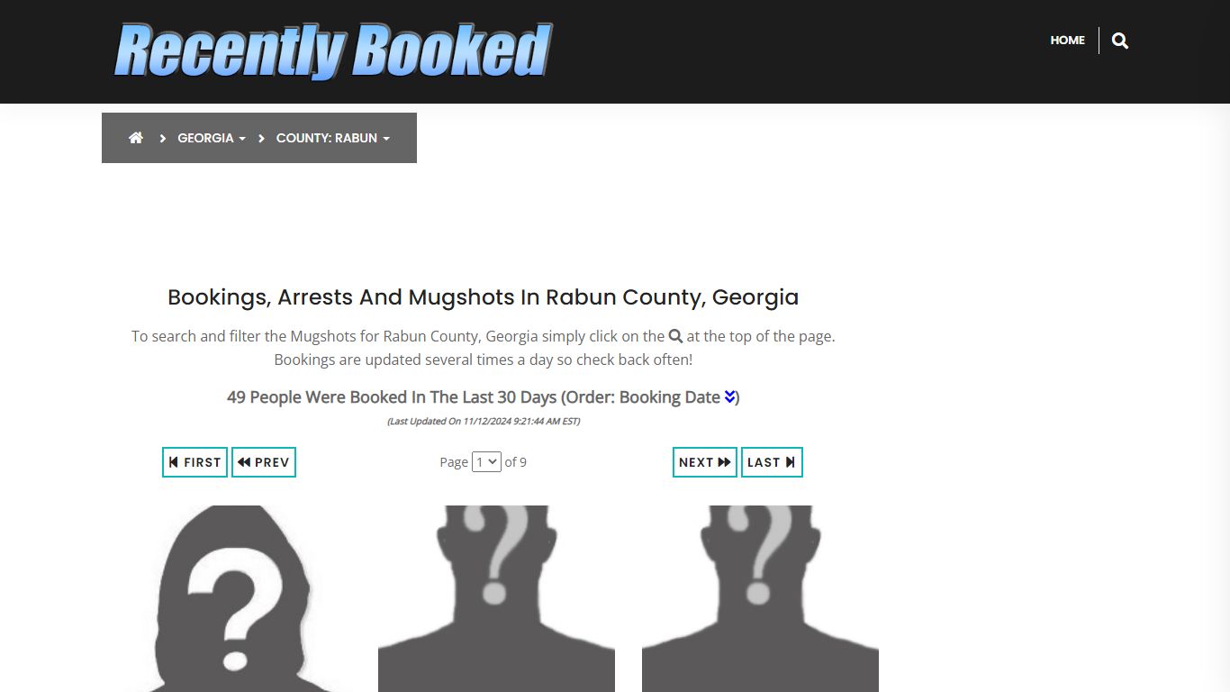 Bookings, Arrests and Mugshots in Rabun County, Georgia - Recently Booked