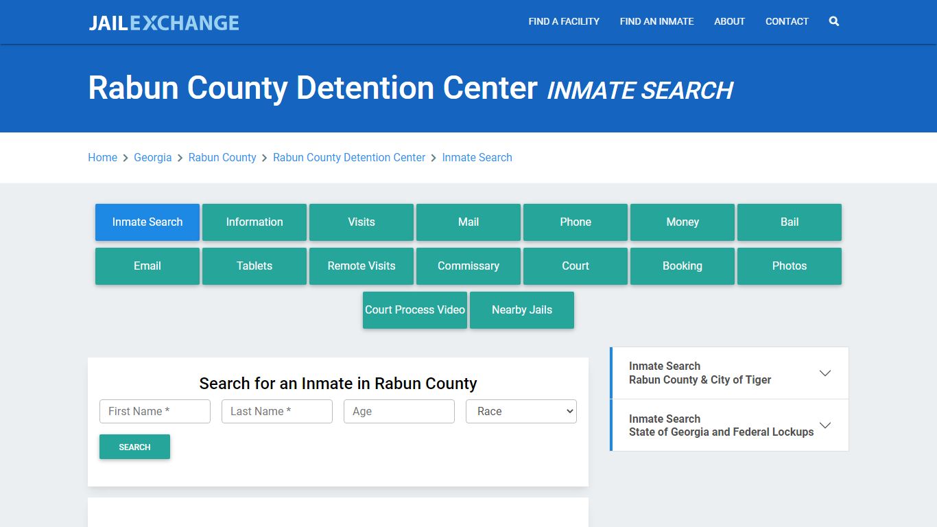 Rabun County Detention Center Inmate Search - Jail Exchange