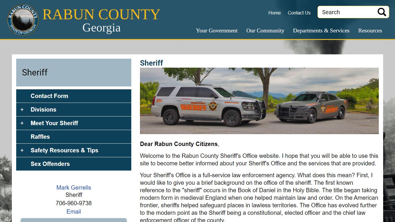 Sheriff | Rabun County GA